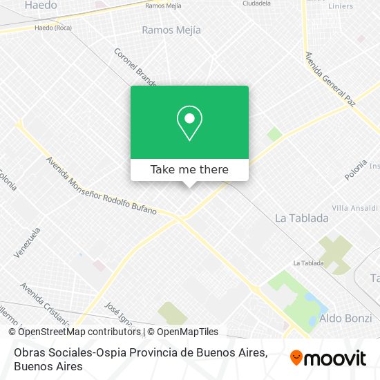 Obras Sociales-Ospia Provincia de Buenos Aires map