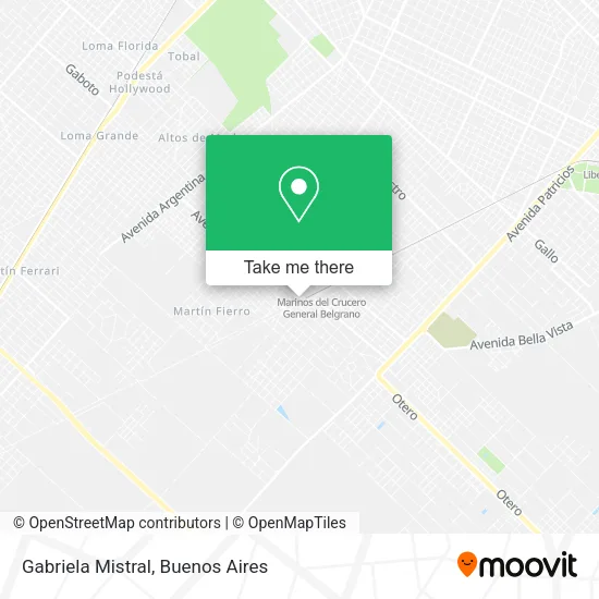 Gabriela Mistral map