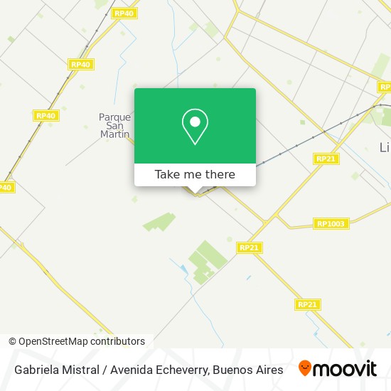 Mapa de Gabriela Mistral / Avenida Echeverry