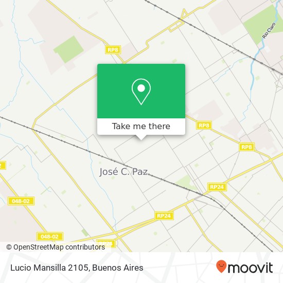 Mapa de Lucio Mansilla 2105