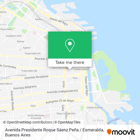 Avenida Presidente Roque Sáenz Peña / Esmeralda map