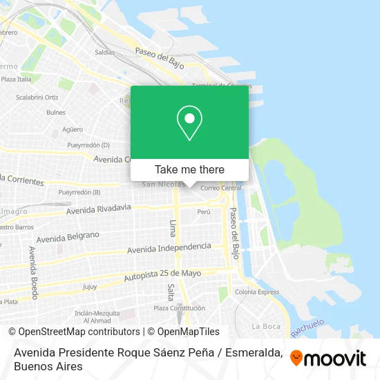 Mapa de Avenida Presidente Roque Sáenz Peña / Esmeralda