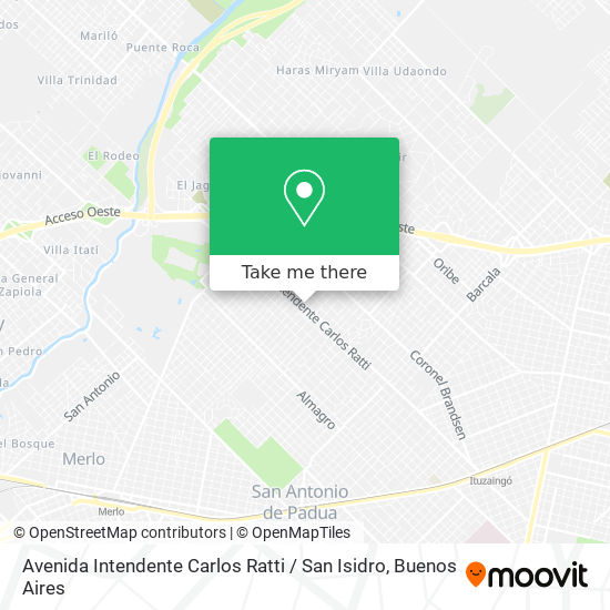 Avenida Intendente Carlos Ratti / San Isidro map