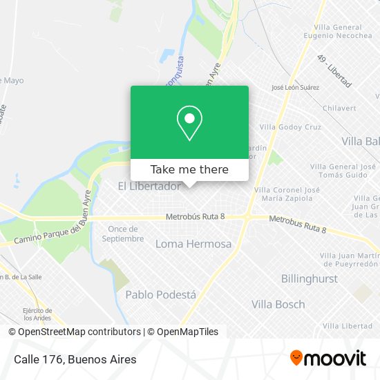 Calle 176 map