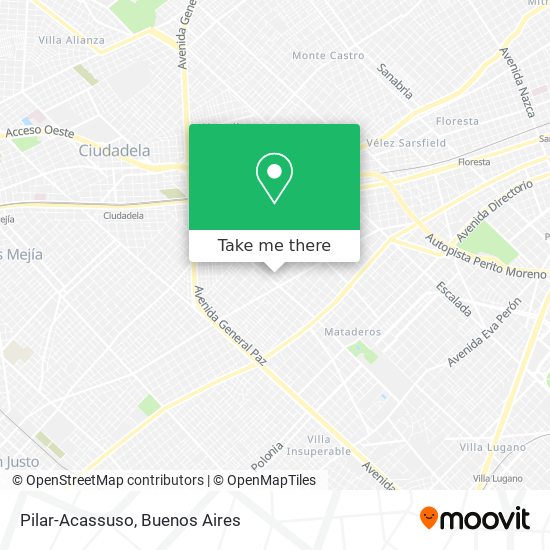 Mapa de Pilar-Acassuso