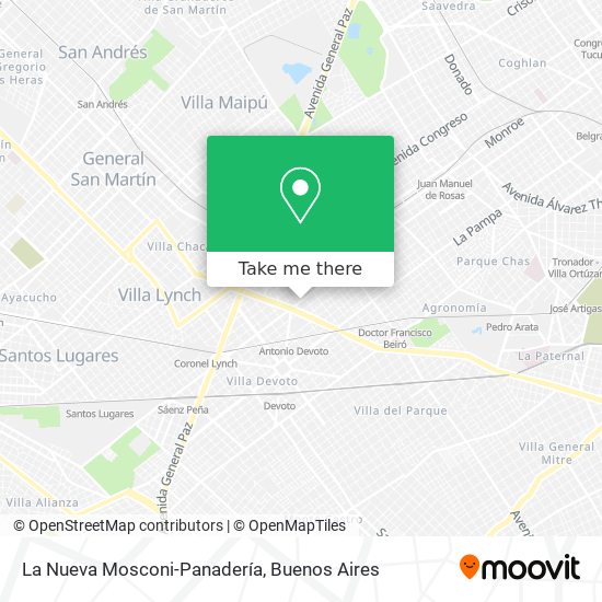 La Nueva Mosconi-Panadería map