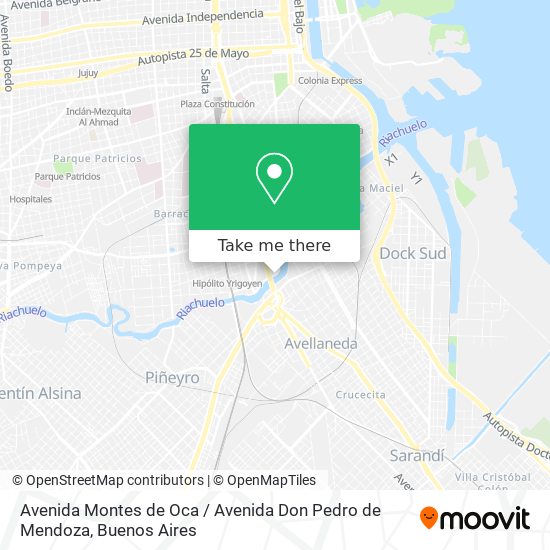 Avenida Montes de Oca / Avenida Don Pedro de Mendoza map