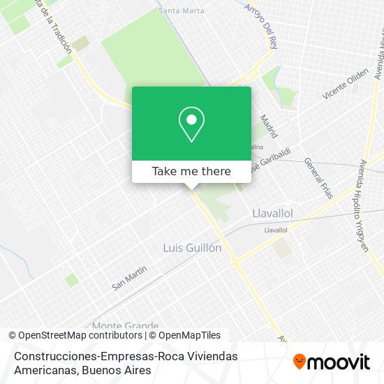 Construcciones-Empresas-Roca Viviendas Americanas map