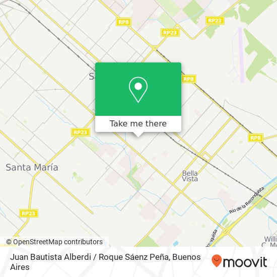 Juan Bautista Alberdi / Roque Sáenz Peña map