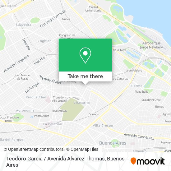 Mapa de Teodoro García / Avenida Álvarez Thomas