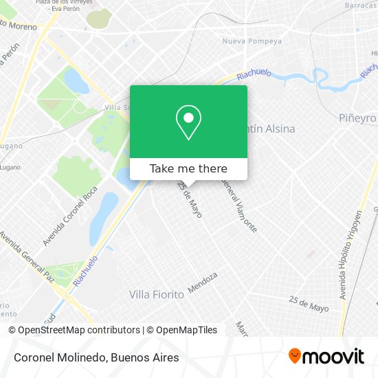 Coronel Molinedo map