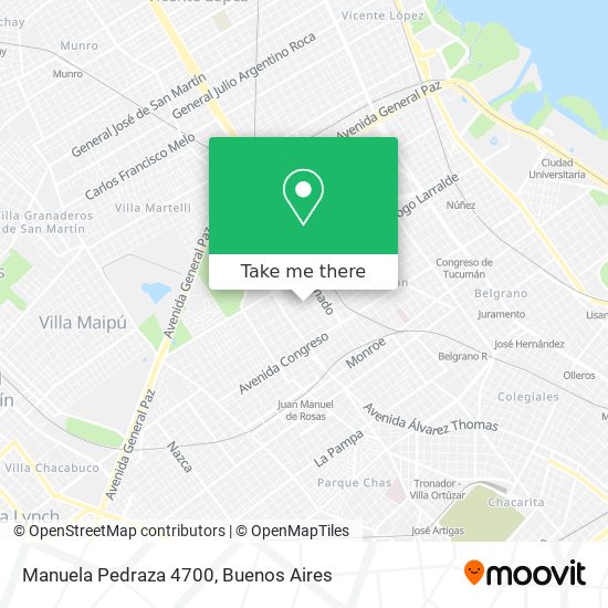 Manuela Pedraza 4700 map