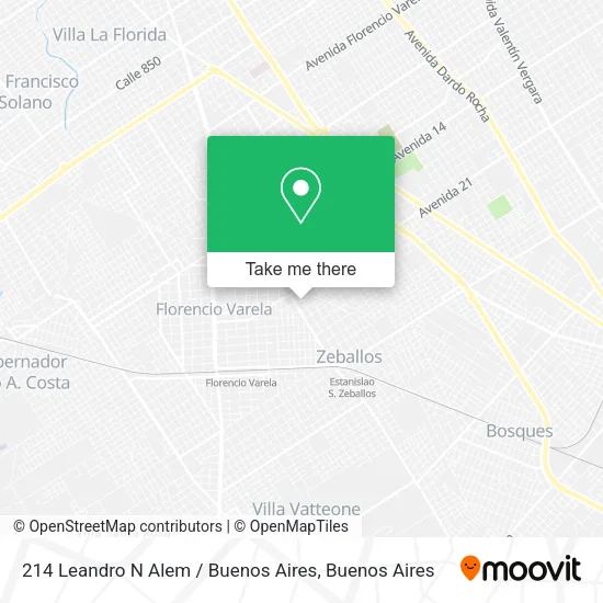 Mapa de 214 Leandro N Alem / Buenos Aires