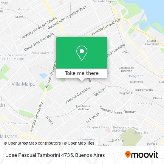 José Pascual Tamborini 4735 map