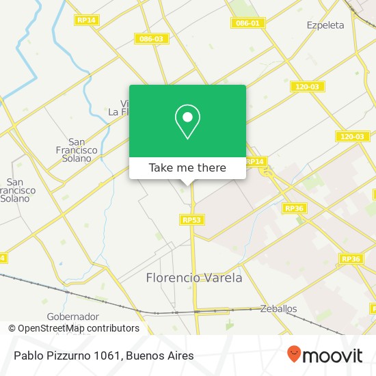 Pablo Pizzurno 1061 map