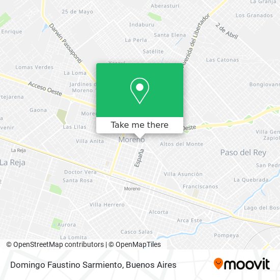 Mapa de Domingo Faustino Sarmiento