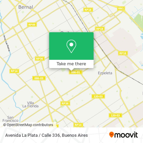 Avenida La Plata / Calle 336 map