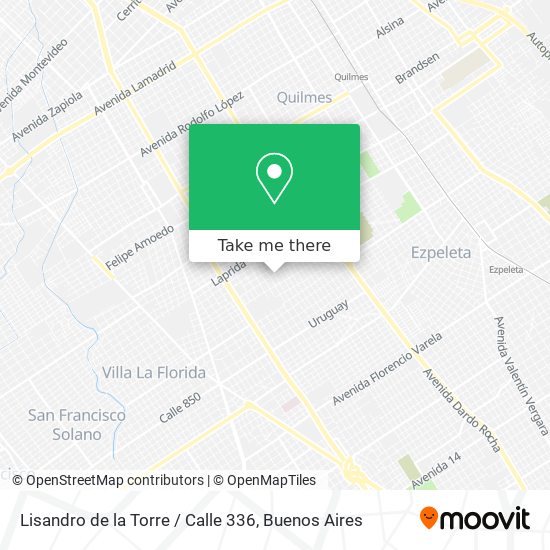 Mapa de Lisandro de la Torre / Calle 336