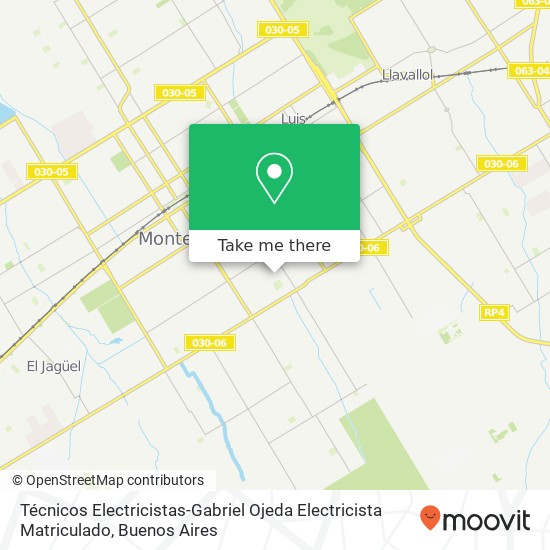 Técnicos Electricistas-Gabriel Ojeda Electricista Matriculado map