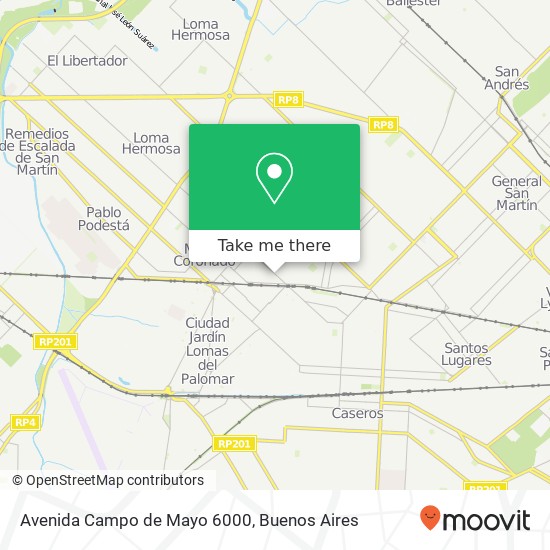 Avenida Campo de Mayo 6000 map