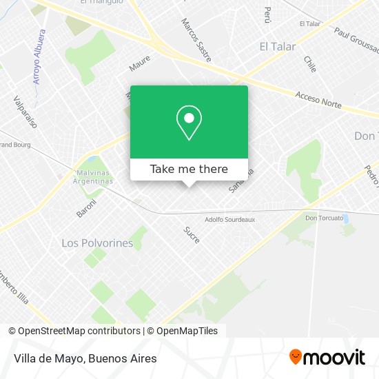 Mapa de Villa de Mayo