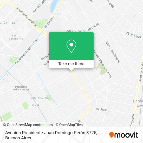 Mapa de Avenida Presidente Juan Domingo Perón 3725