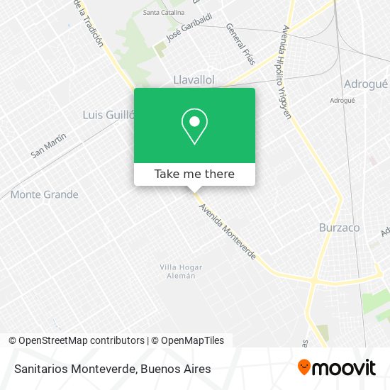 Sanitarios Monteverde map