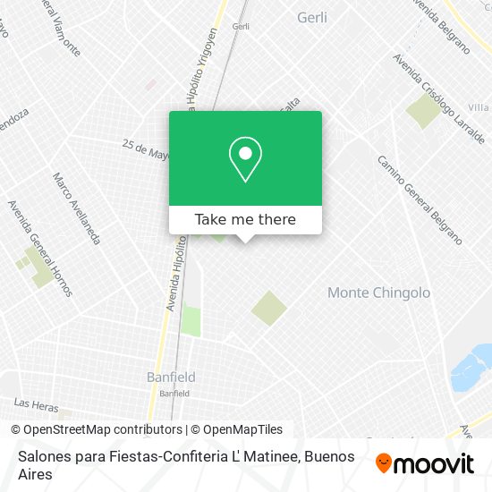 Mapa de Salones para Fiestas-Confiteria L' Matinee