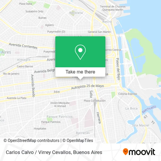 Mapa de Carlos Calvo / Virrey Cevallos