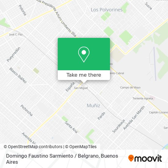 Mapa de Domingo Faustino Sarmiento / Belgrano