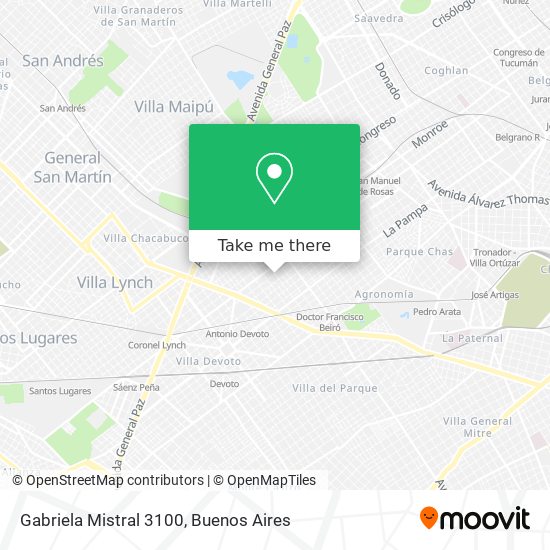 Mapa de Gabriela Mistral 3100