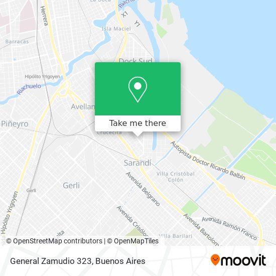 General Zamudio 323 map