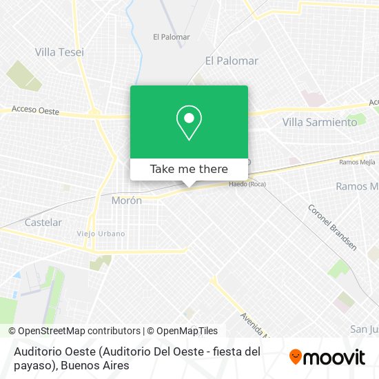 Auditorio Oeste (Auditorio Del Oeste - fiesta del payaso) map