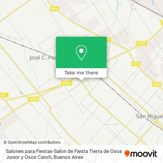Mapa de Salones para Fiestas-Salon de Fiesta Tierra de Osos Junior y Osos Canch