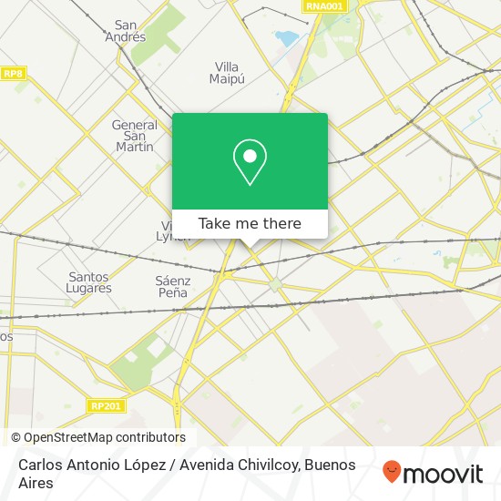 Carlos Antonio López / Avenida Chivilcoy map