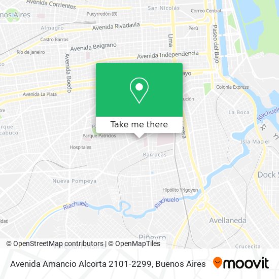 Avenida Amancio Alcorta 2101-2299 map