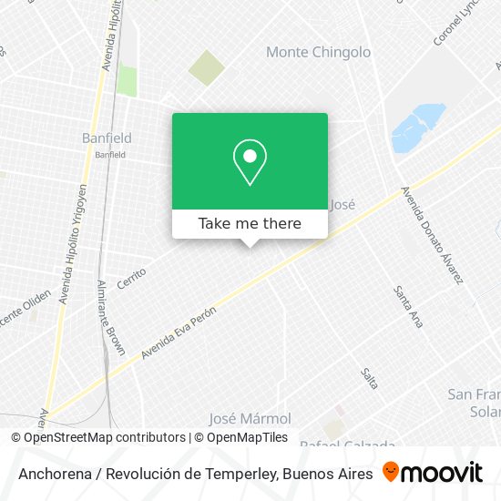 Anchorena / Revolución de Temperley map