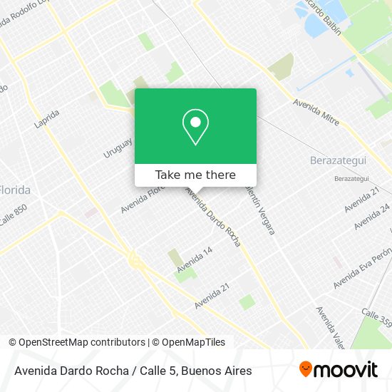 Avenida Dardo Rocha / Calle 5 map