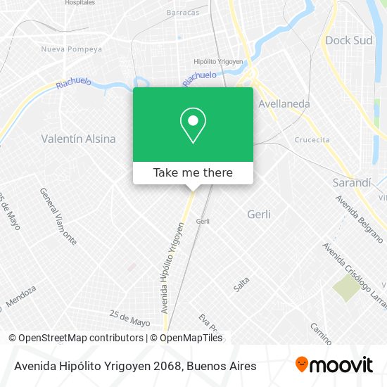 Avenida Hipólito Yrigoyen 2068 map