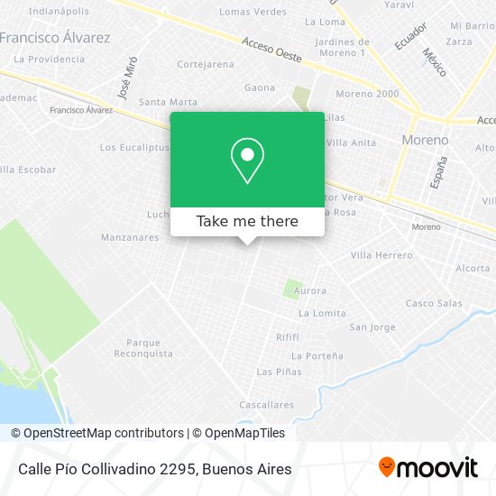 Mapa de Calle Pío Collivadino 2295