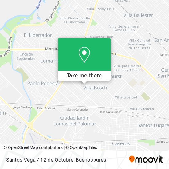 Santos Vega / 12 de Octubre map