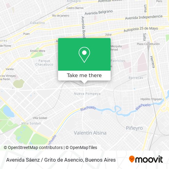 Avenida Sáenz / Grito de Asencio map