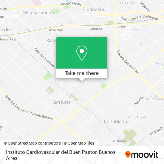 Instituto Cardiovascular del Buen Pastor map