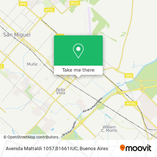 Mapa de Avenida Mattaldi 1057,B1661IUC