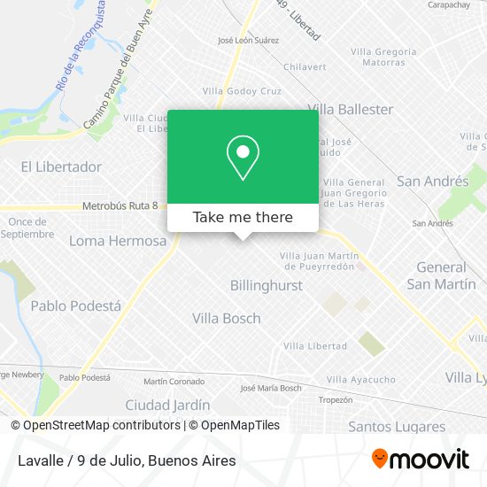 Lavalle / 9 de Julio map