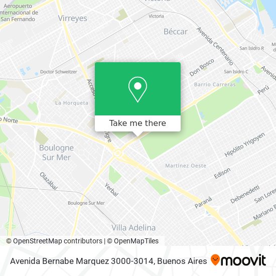 Mapa de Avenida Bernabe Marquez 3000-3014