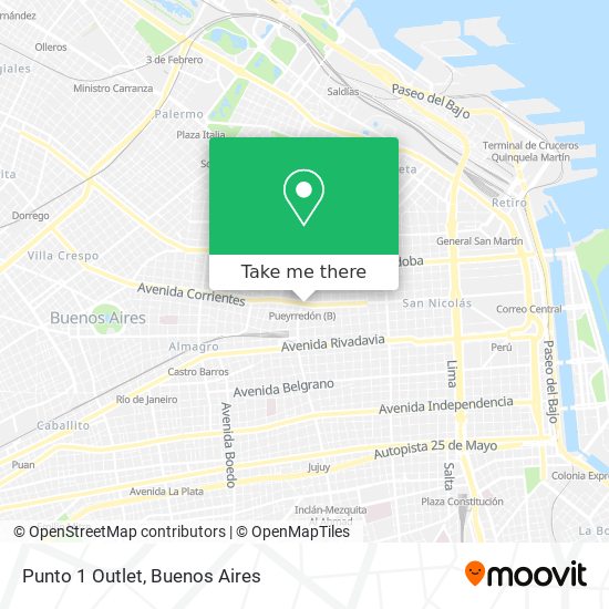 Punto 1 Outlet map