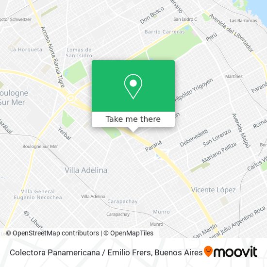 Colectora Panamericana / Emilio Frers map