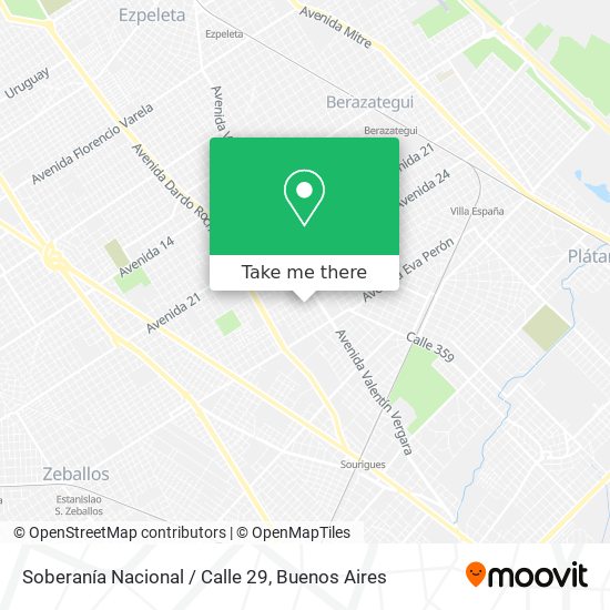 Soberanía Nacional / Calle 29 map