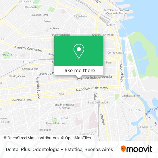 Mapa de Dental Plus. Odontología + Estetica
